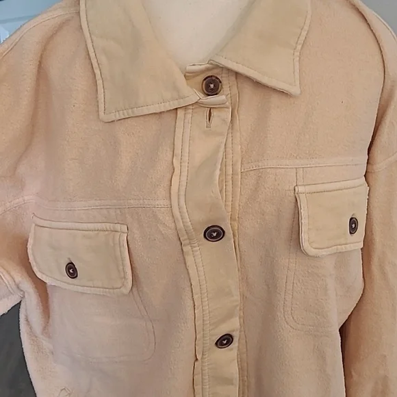 Free People Tan Button-Up Jacket - Picture 5 of 7